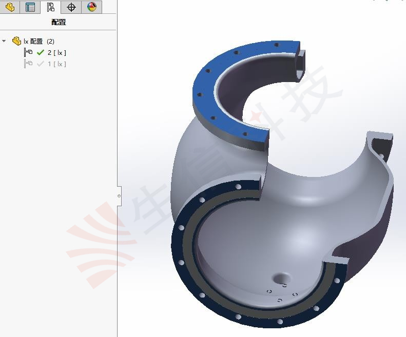 如何创建solidworks等轴测剖切视图